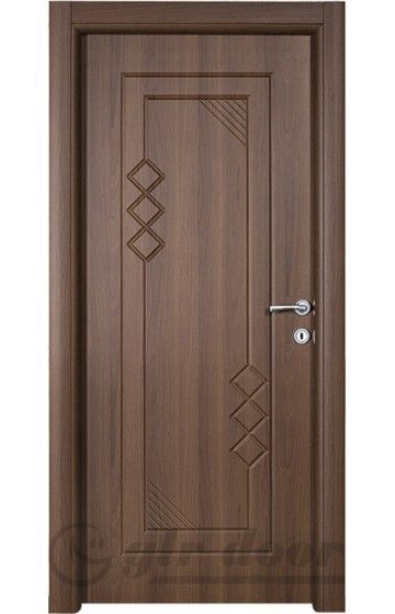 Modern Wooden Interior Door with Geometric Patterns