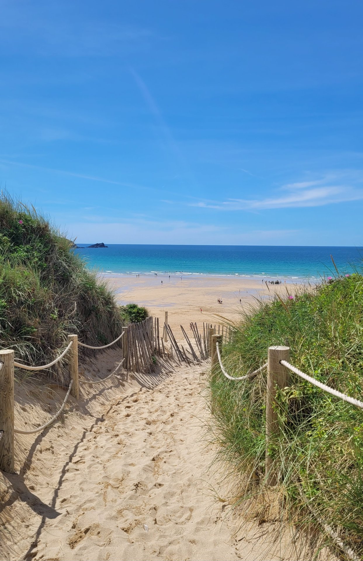 Serene Sandy Beach Path with Ocean View